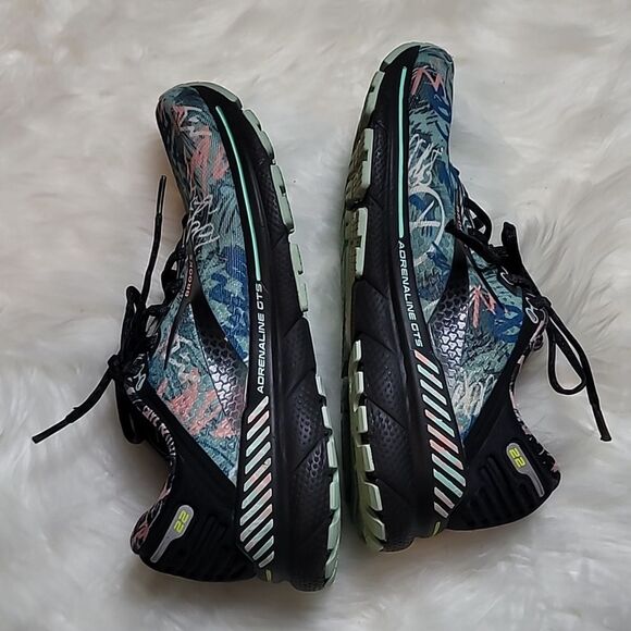 Brooks Adrenaline GTS 22 Womens 8.5 Sneaker Flamingo Tropical Yucca 1203531B095 - Picture 5 of 11